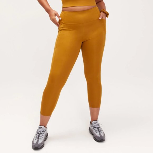 girlfriend collective Pants - NWT Girlfriend High-Rise Pocket Legging in Saddle